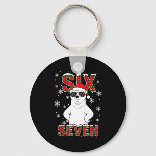 Funny Six Seven Lar Bear Christmas 67 Santa Hat Wi Key Ring