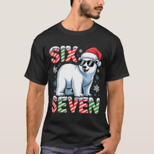 Funny Six Seven Lar Bear Christmas 67 Santa Hat Wi T-Shirt