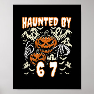Funny Six Seven Meme Gen Alpha Haunted Poster