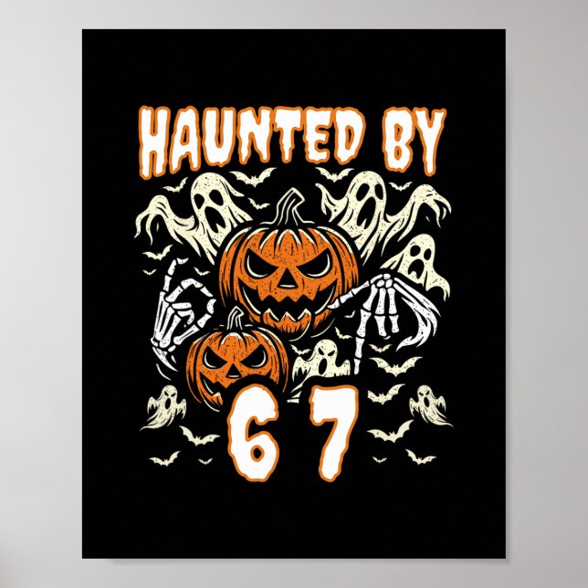 Funny Six Seven Meme Gen Alpha Haunted  Poster (Front)
