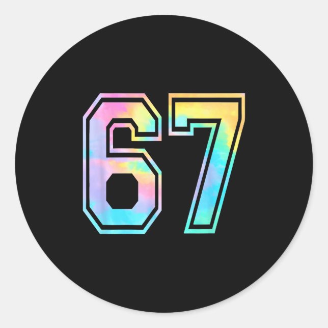 Funny Six Seven Meme Gen Alpha Slang  Classic Round Sticker (Front)