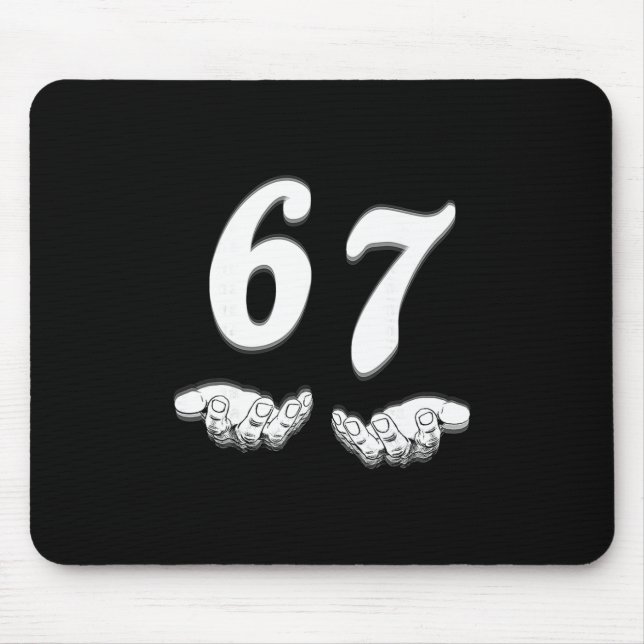 Funny Six Seven Meme Hands Gesture Gen Alpha Slang Mouse Pad (Front)