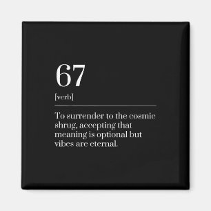 Funny Six Seven Number 67 Meme Dictionary Definiti Magnet