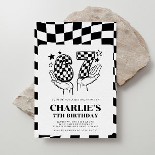 Funny Six Seven Party 67 Boy Birthday Invitation