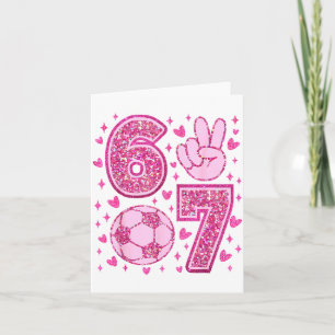 Funny Six Seven Soccer Valentines Day Men Women Ki Card