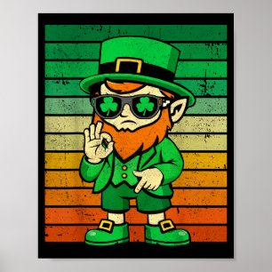 Funny six seven st patricks day shirts kids boys poster