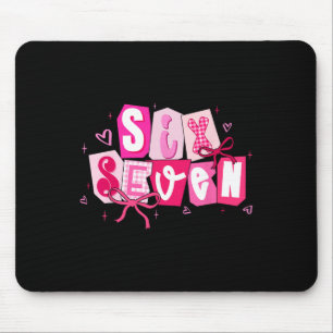 Funny Six Seven Valentine Coquette Bow Girl Kid Wo Mouse Pad