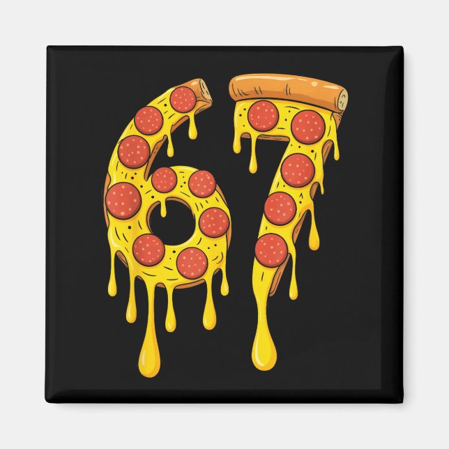 Funny Six Seven Zza 67 Number  Magnet (Front)