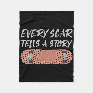 Funny Skate Distressed Design Cool Skateboarder Gi Fleece Blanket