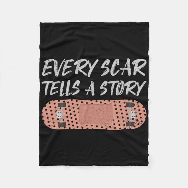 Funny Skate Distressed Design Cool Skateboarder Gi Fleece Blanket (Front)