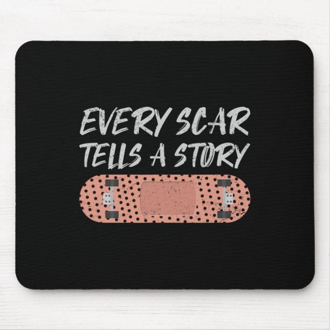 Funny Skate Distressed Design Cool Skateboarder Gi Mouse Pad (Front)