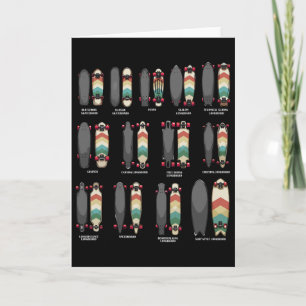 Funny Skateboard Art For Teens Boys Girls Skateboa Card