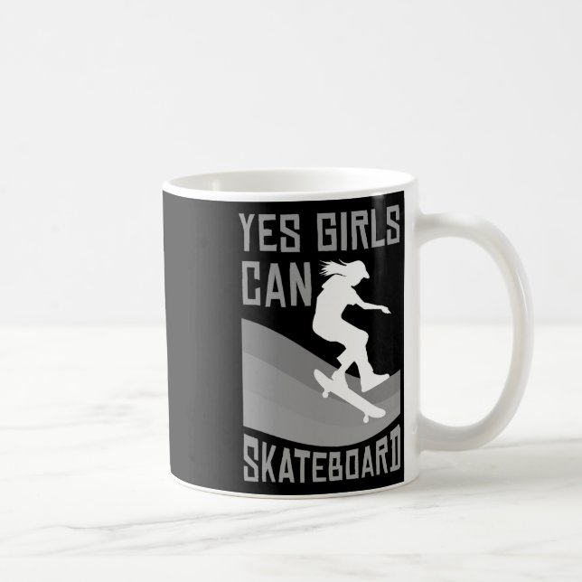 Funny Skateboard Gift For Girls Kids Skateboarding Coffee Mug (Right)