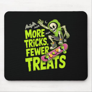 Funny Skateboard Halloween Skeleton Ghost Spooky S Mouse Pad