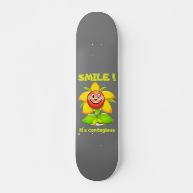 funny skateboard "SMILE" (Front)