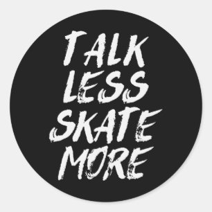 Funny Skateboarder Gift For Skaters Classic Round Sticker