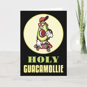 Funny Skateboarding Avocado Cool Skater Skateboard Card