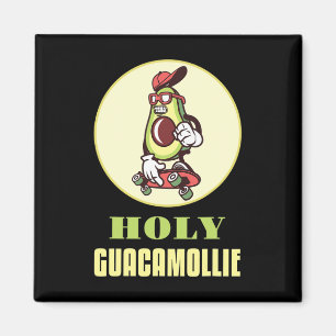 Funny Skateboarding Avocado Cool Skater Skateboard Magnet