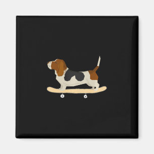 Funny Skateboarding Bett Hound Dog Gift Magnet