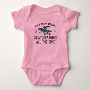 Funny Skateboarding Dad Skateboarder Baby Bodysuit
