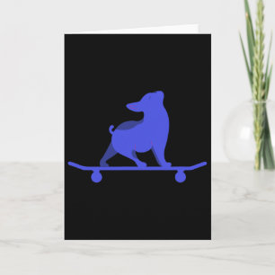 Funny Skateboarding Dog French Bulldog Lover Men W Card