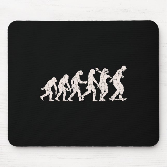 Funny Skateboarding Evolution Design For Skateboar Mouse Pad (Front)