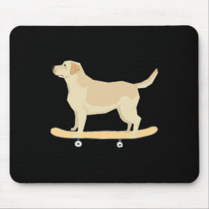 Funny Skateboarding Lab Dog T Shirt Gift Mouse Pad
