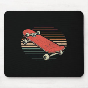 Funny Skateboarding Longboard Performing Tricks Sk Mouse Pad