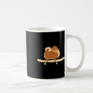 Funny Skateboarding Pomeranian Pom Puppy Gift Coffee Mug