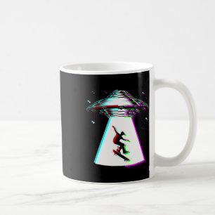 Funny Skateboarding Ufo Skater Alien Abduction Vap Coffee Mug