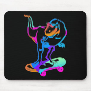 Funny Skater Dino Skateboard Skateboarding Board D Mouse Pad
