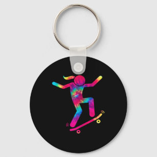 Funny Skater Girl I Love To Skateboard Skateboardi Key Ring