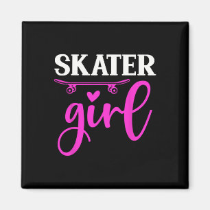 Funny Skater Girl Skateboard Lover Skateboarding H Magnet