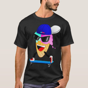 Funny Skater Ice Cream T-Shirt