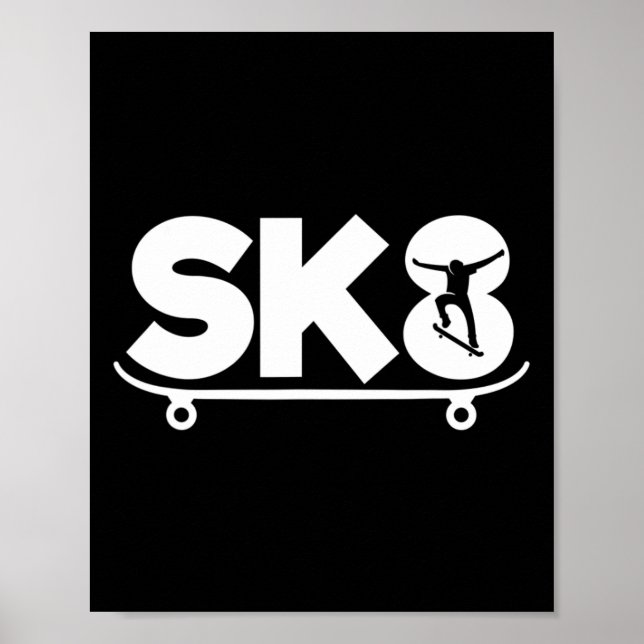 Funny Skater Skateboarding  Poster (Front)