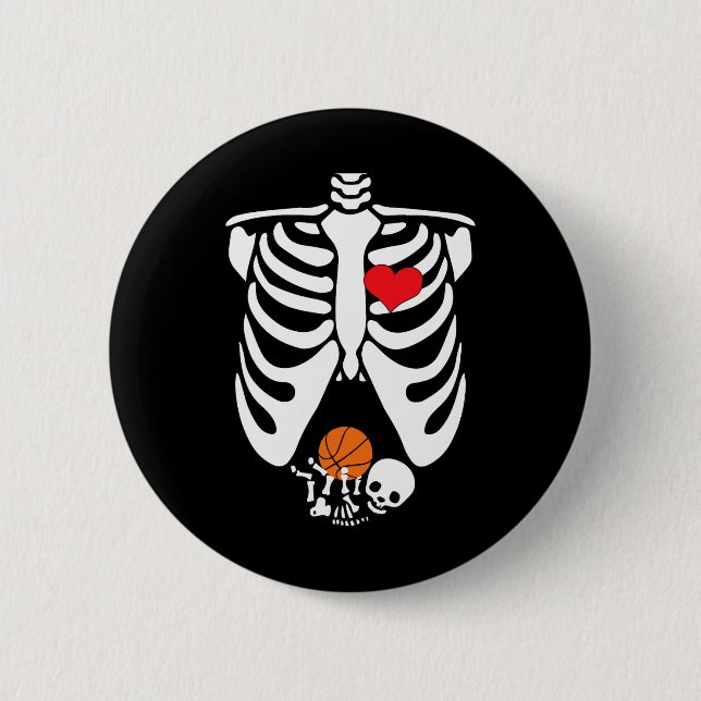Funny Skeleton  6 Cm Round Badge (Front)