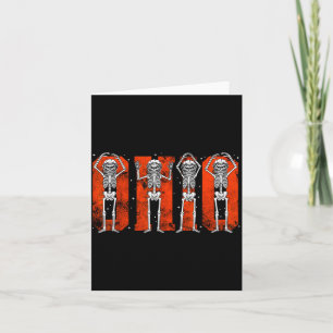 Funny Skeleton Astronaut in Back to The Moon Card