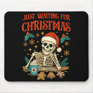 Funny Skeleton Christmas Mouse Pad