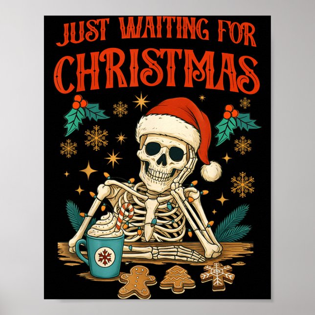 Funny Skeleton Christmas  Poster (Front)