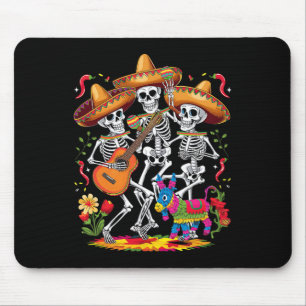 Funny Skeleton Cinco De Mayo Fiesta Mexican Festiv Mouse Pad