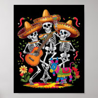 Funny Skeleton Cinco De Mayo Fiesta Mexican Festiv
