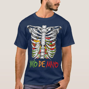 Funny Skeleton Cinco De Mayo Xray Radiology CT MRI T-Shirt