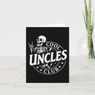 Funny Skeleton Cool Uncles Club New Uncle Men Card
