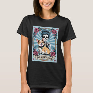 Funny Skeleton Corgi Mum Halloween Spooky Dog Love T-Shirt