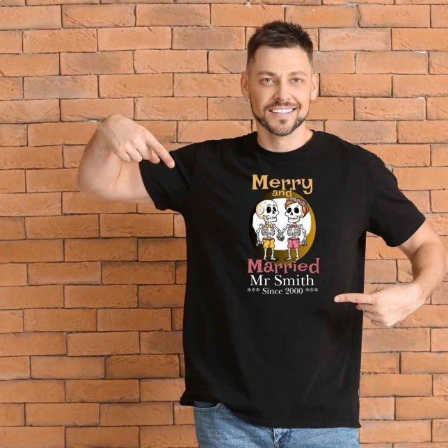 Funny Skeleton Couple T-Shirt Tri-Blend Shirt (Creator Uploaded)