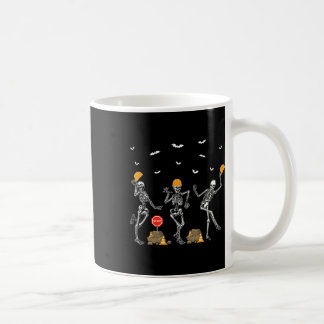 Funny Skeleton Dancing Construction Worker Costume Coffee Mug