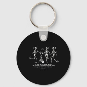 Funny Skeleton Dancing Dry Bones Come Alive Hallow Key Ring