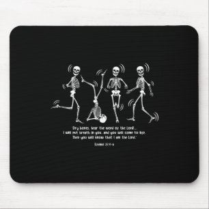 Funny Skeleton Dancing Dry Bones Come Alive Hallow Mouse Pad