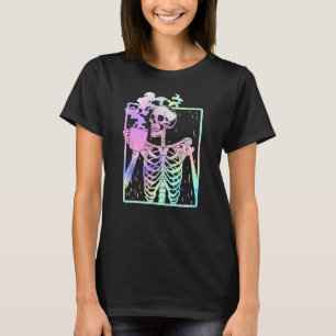 Funny Skeleton Drinking Coffee Caffeine   Coffee B T-Shirt