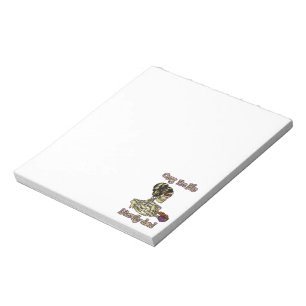 Funny Skeleton Drinking I'm literally Dead Coffee Notepad